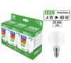 LAMPADINE ECOLIGHT LED SATEN MINIGLOBO G4W CONFEZIONE 3 PEZZI