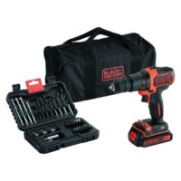 TRAPANO AVVITATORE A BATTERIA CON PERCUSSIONE 'BDCHD18S32-QW' 18V - 1,5 AH LITIO - BLACK DECKER